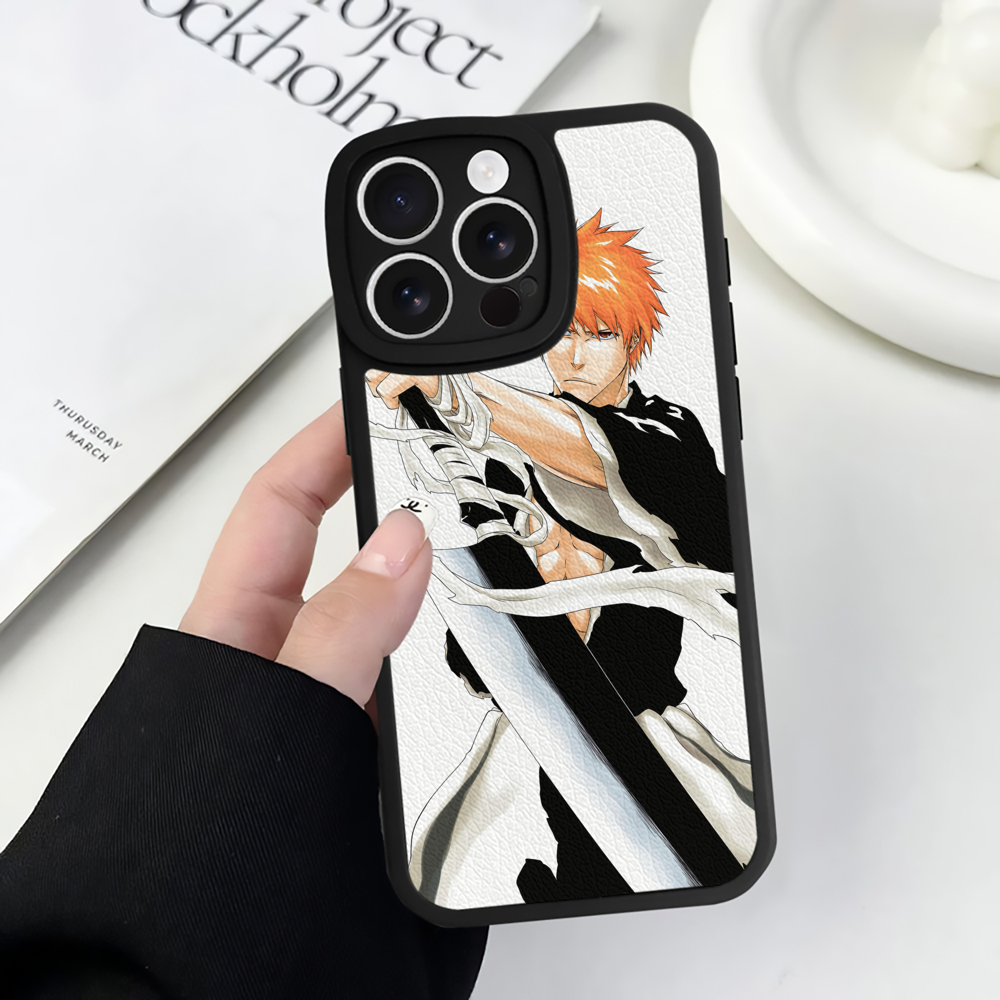 （画像用） ブリーチ BLEACH 【iPhone 16シリーズ対応】シリコンスマホケース（レザー調） 材質：シリコン